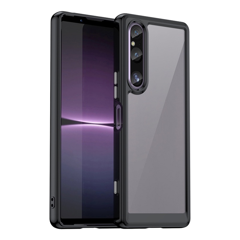 สําหรับ Sony Xperia 1 V, 10 V, 5 V เคส ELVEV คุณภาพสูง PC TPU ใส เคสป้องกัน