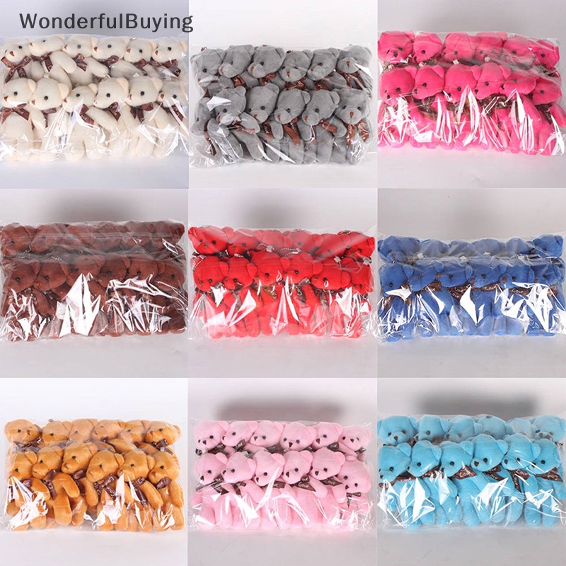 Wbth ตุ๊กตาหมีเท็ดดี้ แบบนิ่ม ขนาดเล็ก 12 ชิ้น ต่อล็อต