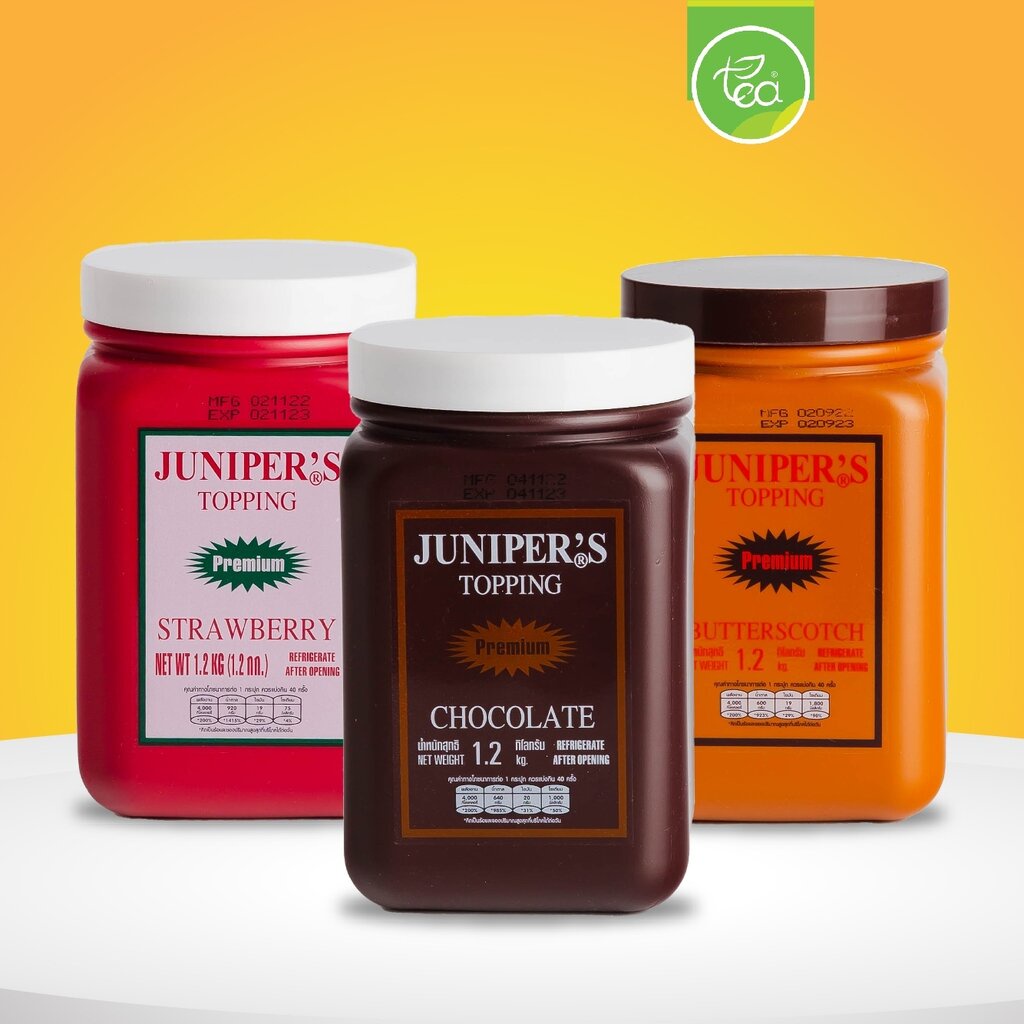 จูนิเปอร์ ท็อปปิ้งซอส ซอสช็อคโกแลต Juniper Topping sauce (1.2 กิโลกรัม/กระปุก) จำหน่ายโดย ทีอีเอ