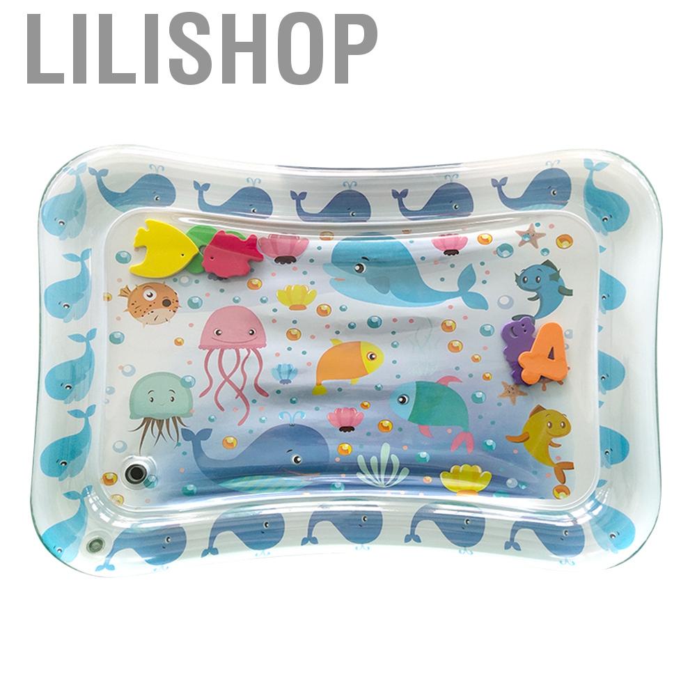 Lilishop เบาะรองนั่งน้ำแข็งสำหรับเด็กแบบพองได้ Prone Pat Water Cushion Marine Life Mat 50x70cm