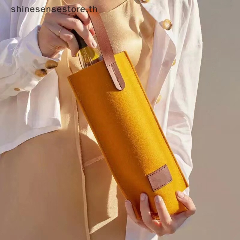 Shine กระเป๋าใส่ขวดไวน์ มีฉนวนกันความร้อน สําหรับคู่รักไวน์ งานแต่งงาน