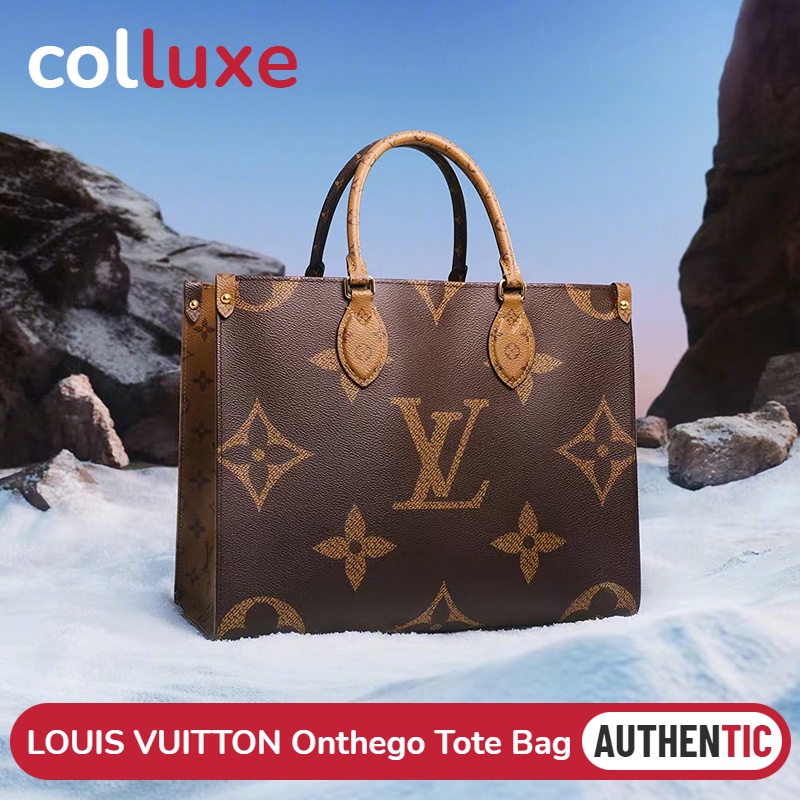 แบรนด์ใหม่และเป็นของแท้/หลุยส์ วิตตอง Louis Vuitton กระเป๋ารุ่น OnTheGo Tote Bag PM/MM ถุงสิริ