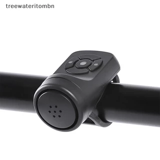Tt แตรไฟฟ้าสีดํา ABS USB ชาร์จขี่จักรยานลําโพงแหวนอุปกรณ์จักรยาน Loud Handlebar Alarm แหวน mbn