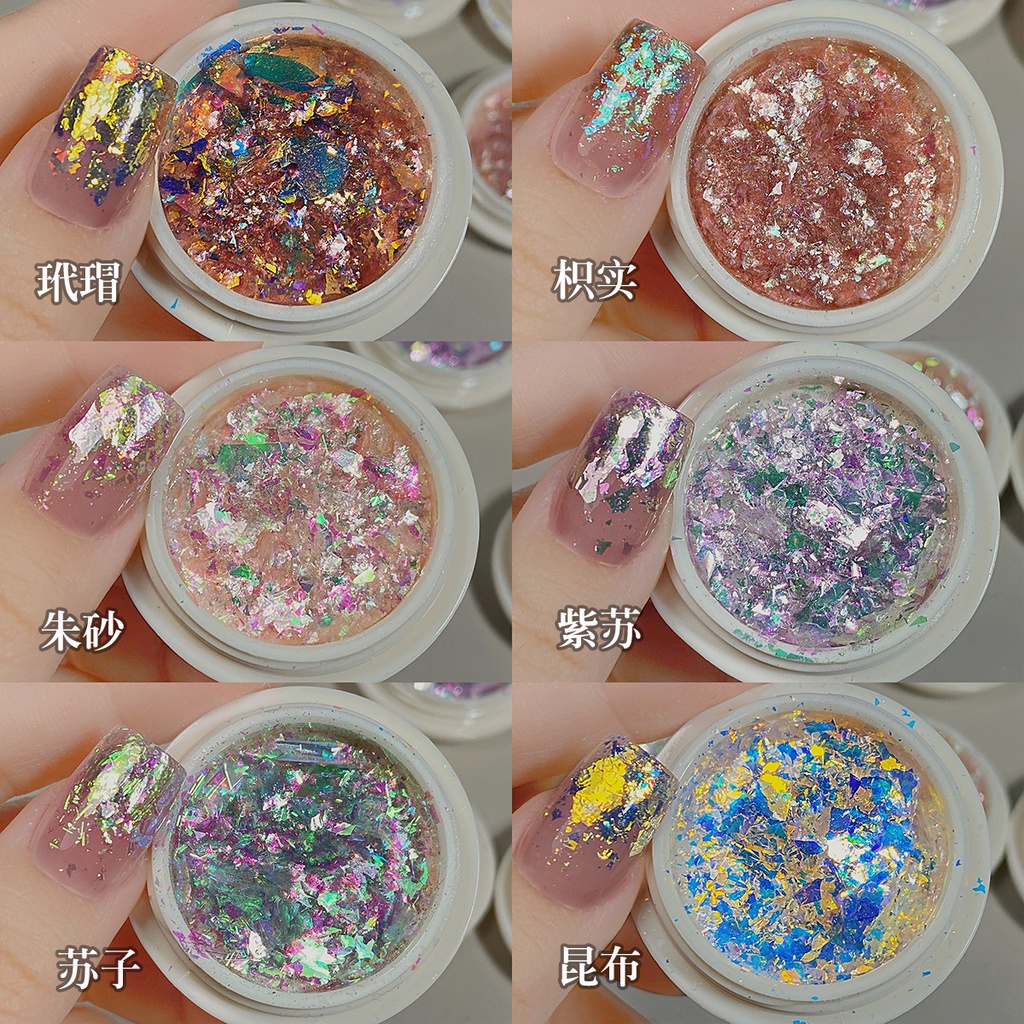 [สินค้าใหม่] ผงกลิตเตอร์ เลื่อม โอปอล สําหรับตกแต่งเล็บ