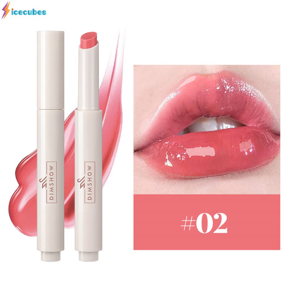 Dimshow ลิปสติกล็อคสีติดทนนานเม็ดสีสูง Vitamin E Moisturize Multi-เฉดสี Ombre ริมฝีปากกันน้ำ Lipgloss ICECUBES