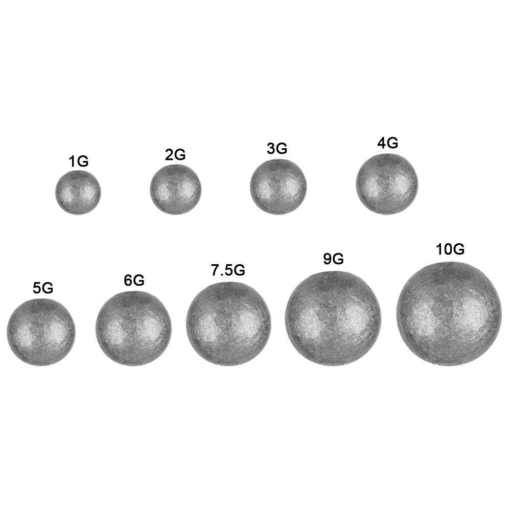 Yueji ตะกั่วถ่วงน้ําหนัก 1 กรัม 2 กรัม 3 กรัม 4 กรัม 5 กรัม 6 กรัม 7.5 กรัม 9 กรัม 10 กรัม 2023 สําหรับตกปลา 10 ชิ้น
