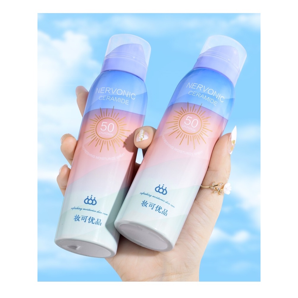 สเปรย์กันแดดน้ำนม Whitening มี SPF50++ ปกป้องผิวจากแสงแดด เนื้อครีมสัมผัสบางเบา ป้องกัน UV เพิ่มผิวให้กระจ่างใส -- SP726
