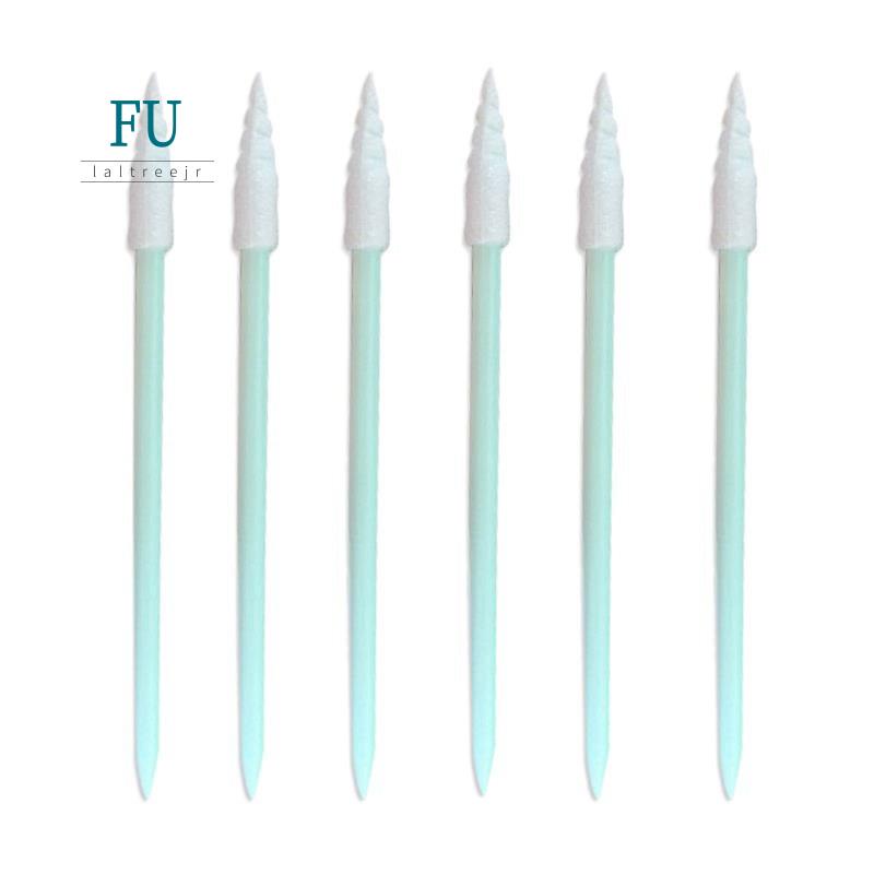 100 ชิ้น/แพ็คเกลียวชี้จุ่มโฟมทําความสะอาด Swab Lint ฟรีฟองน้ํา Sticks สําลีสองหัวผ้าฝ้าย