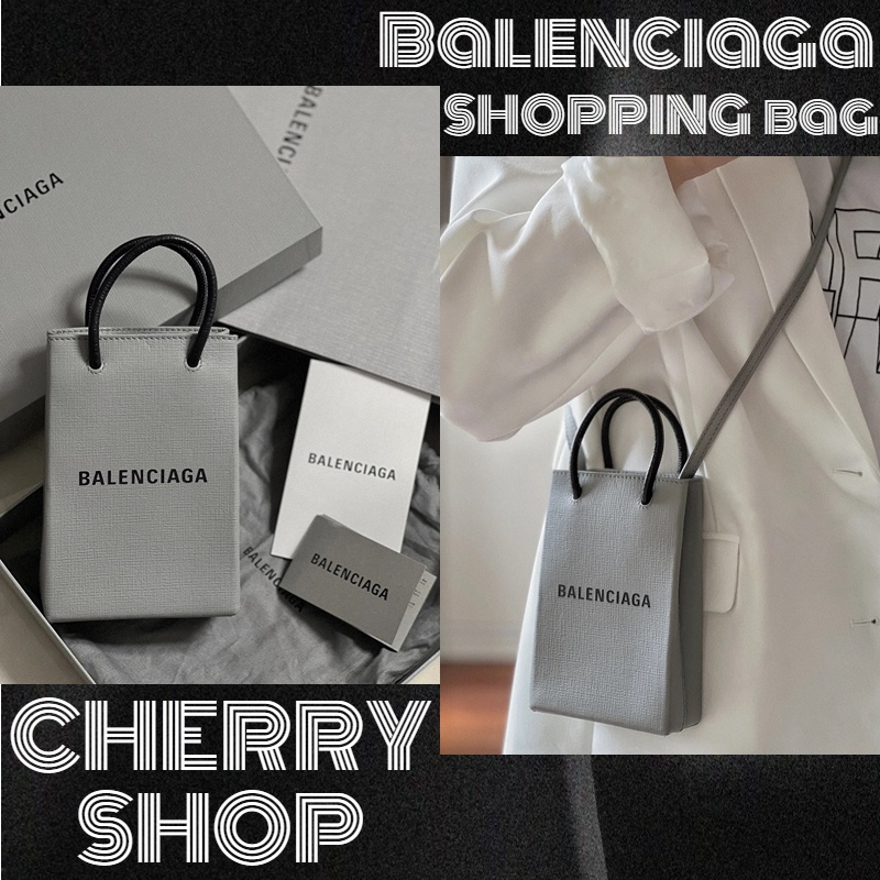 Balenciaga SHOPPING ผู้หญิง/กระเป๋าสะพายข้าง/กระเป๋าโทรศัพท์/ แบรนด์ใหม่และเป็นของแท้