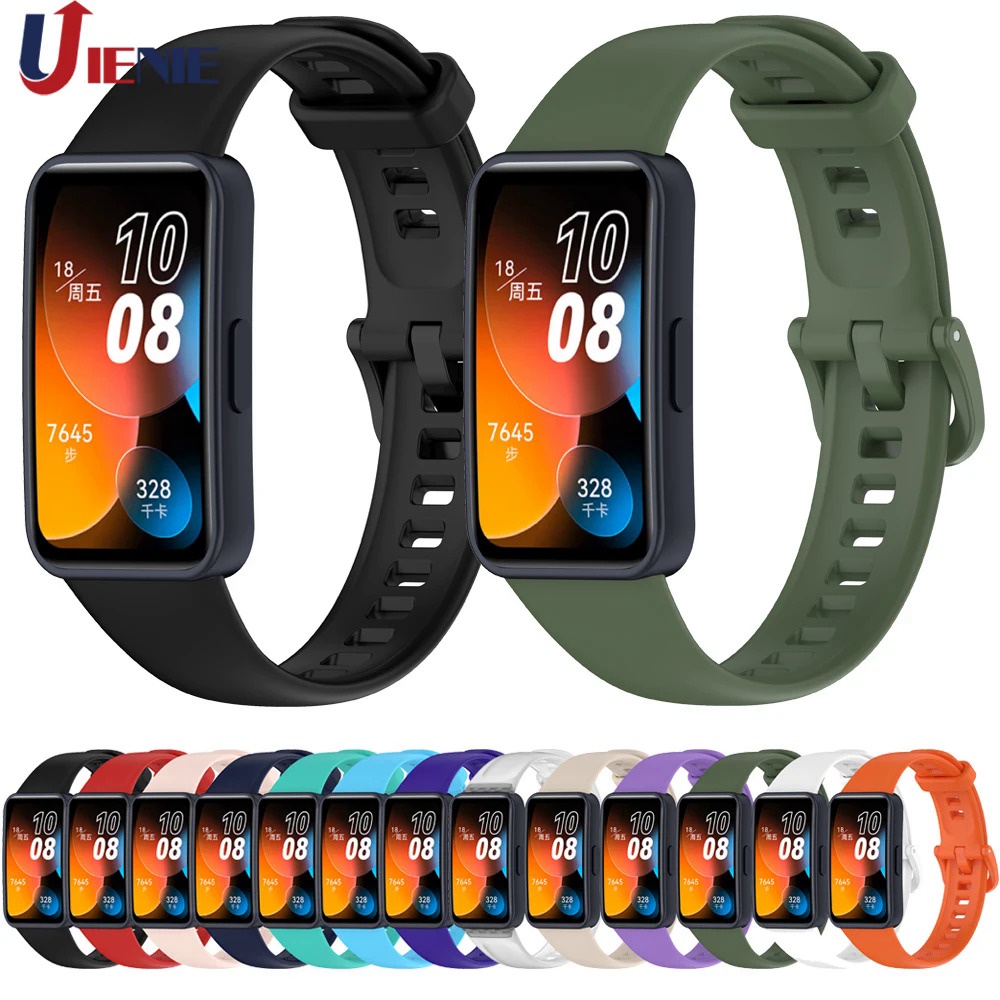 สายนาฬิกาข้อมือ ซิลิโคน สําหรับ Huawei Band 8 สายสมาร์ทวอทช์ สายรัดข้อมือ กีฬา เปลี่ยนได้
