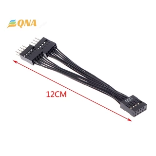 [QNA] ใหม่ สายเคเบิลต่อขยายเมนบอร์ดคอมพิวเตอร์ USB 9 Pin 1 Female เป็น 2 Male Y 1 ชิ้น