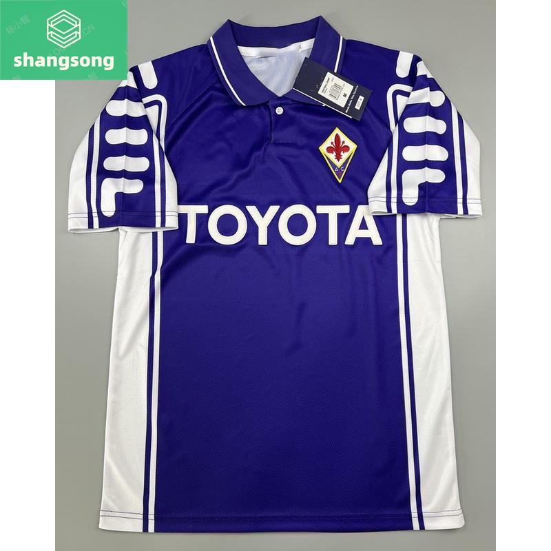 เสื้อบอล ย้อนยุค ฟิออเรนติน่า 1999 เหย้า Retro Fiorentina Home Toyota เรโทร คลาสสิค 1999-00