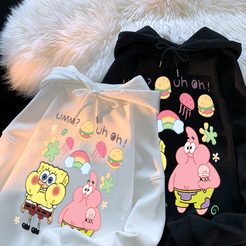 เสื้อกันหนาว มีฮู้ด แบบสวม พิมพ์ลายการ์ตูนน่ารัก สไตล์ญี่ปุ่น เหมาะกับฤดูหนาว สําหรับผู้หญิง