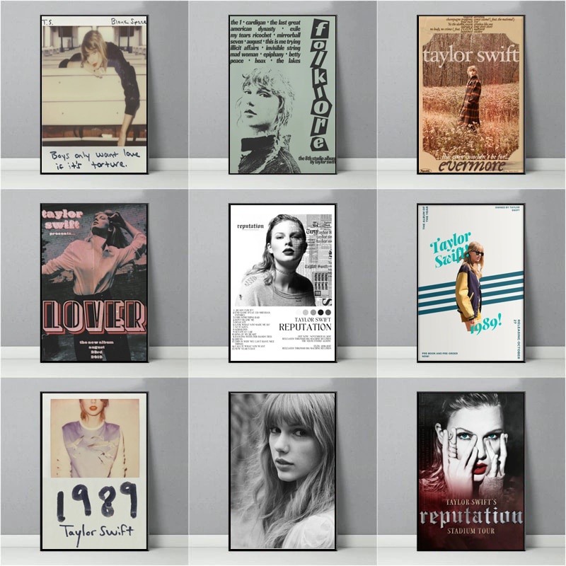 Taylor Swift Hit เพลงโปสเตอร์ Wall Art พิมพ์เพลงโปสเตอร์พิมพ์โปสเตอร์อัลบั้มโปสเตอร์ห้องนั่งเล่น Dec