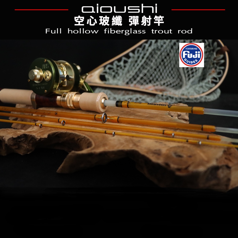 【DUOYU】AIOUSHI คันเบ็ดตกปลาไฟเบอร์กลาส แบบพกพา 5 ฟุต คัน 4 ท่อน คันตีเหยื่อปลอม คันเบ็ด ul