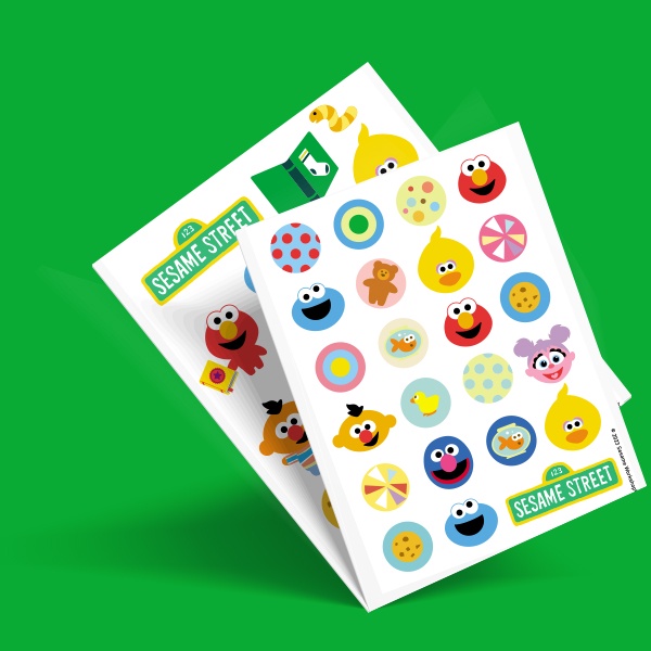 Se-ed (ซีเอ็ด) : SST4-สติกเกอร์ : Sesame Street  Baby Family-1 A6 Sticker (A6-PP-STK-403) W10.5xH14.8 cm.