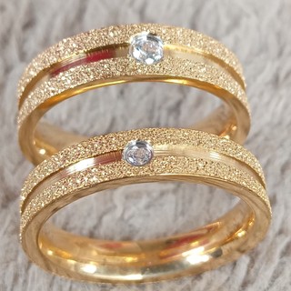 Cincin Couple Titanium Cincin tunangan Model Pasir Garis satu Paling Laris Anti Karat Free Box