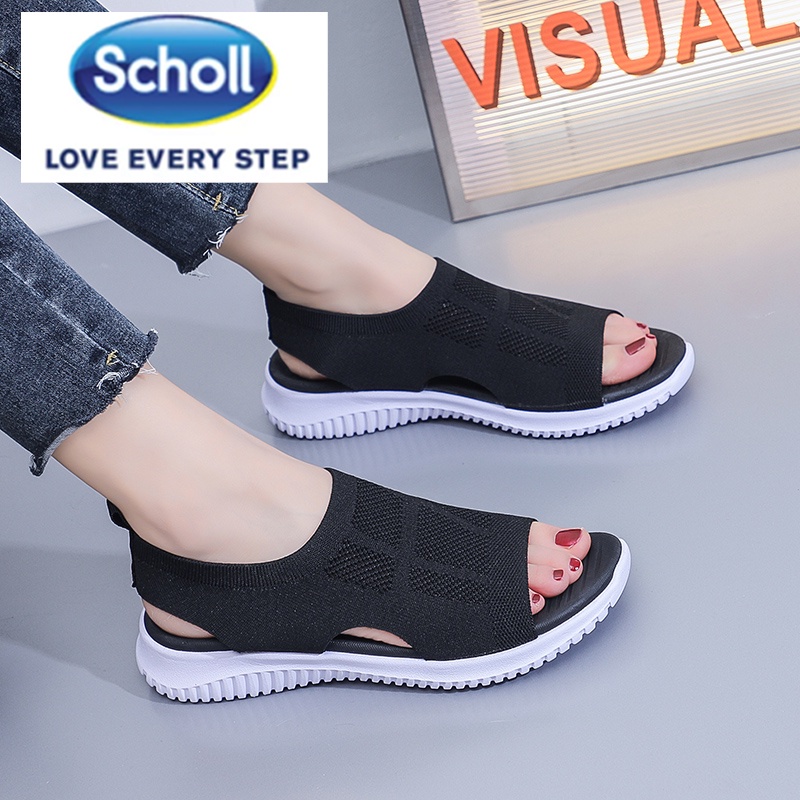 Scholl รองเท้าผู้หญิง scholl scholl scholl Beach Flat Sandals ผู้หญิง Scholl Slides รองเท้า scholl ผ