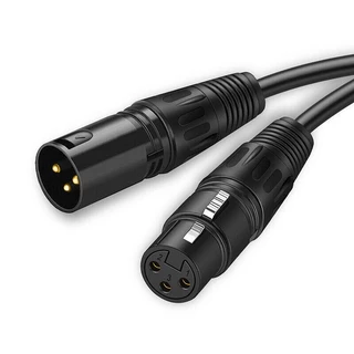 สายxlr dmx ผู้/เมีย แบบชุด 1 เส้น ทำจากสายชีลสเตอริโอหัวของ สายสัญญาณเสียง XLR Male To XLR Female(ผู้-เมีย) Mic Cable 3P