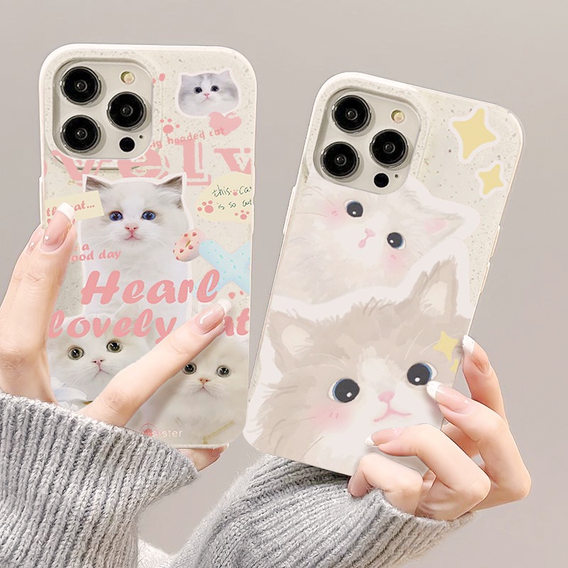GOOD Cat For iPhone 11 14 13 15 12 Pro Max 6 7 8 Plus XR X XS Max 15 14 Plus Case กันกระแทก เคสไอโฟน เคสโทรศัพท์มือ