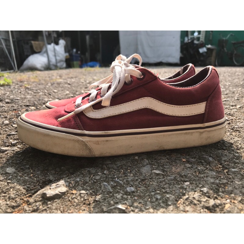 VANS  OLD SKOOL รองเท้า Classic สีแดง (ของแท้) แฟชั่น