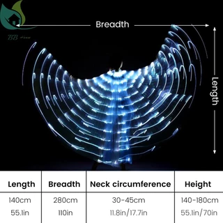 【จัดส่งจากกรุงเทพฯ】ปีกผีเสื้อ มีไฟ LED เรืองแสง หลากสี สําหรับเต้นรํา