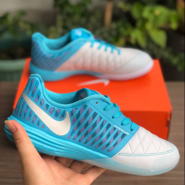 รองเท้าฟุตซอล Nike Lunar Gato II Blue White IC สันทนาการ