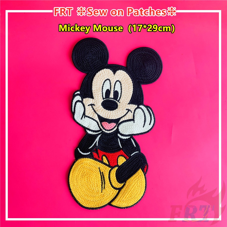 แผ่นแพทช์ ลายการ์ตูนดิสนีย์มิกกี้เมาส์ แผ่นแพทช์เย็บปักถักร้อย ขนาดใหญ่ Diy (L-07111) 1 ชิ้น