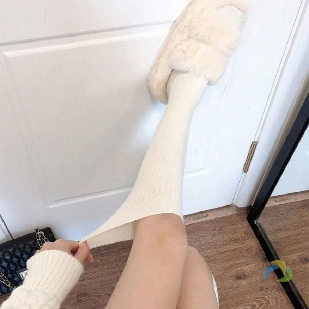UBT ถุงเท้ายาว สไตล์โลลิต้า ยืดหยุ่นสูง สีพื้น ถุงเท้าคอสเพลย์  Knee Socks