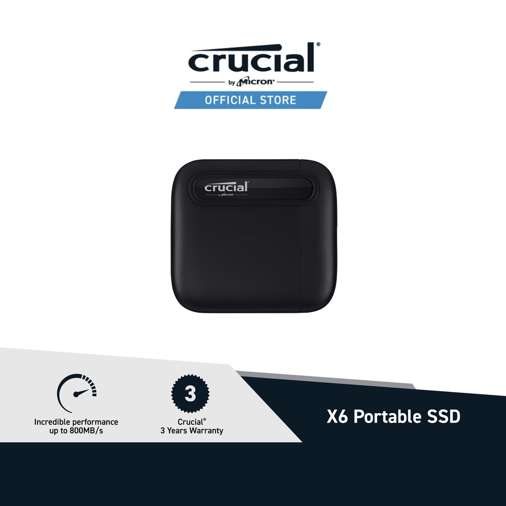 Crucial X6 ฮาร์ดไดรฟ์ภายใน SSD 500GB 1T 2T SATA3 2.5 นิ้ว แบบพกพา สําหรับโน้ตบุ๊ก