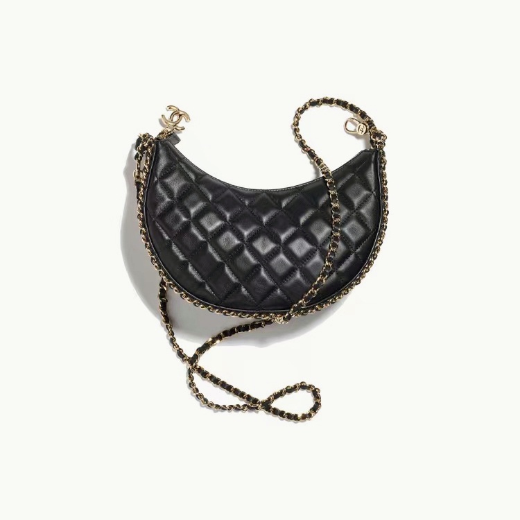 Chanel mini/small hobo bag กระเป๋าพระจันทร์เสี้ยว/กระเป๋าขนมจีบ/ผู้หญิง