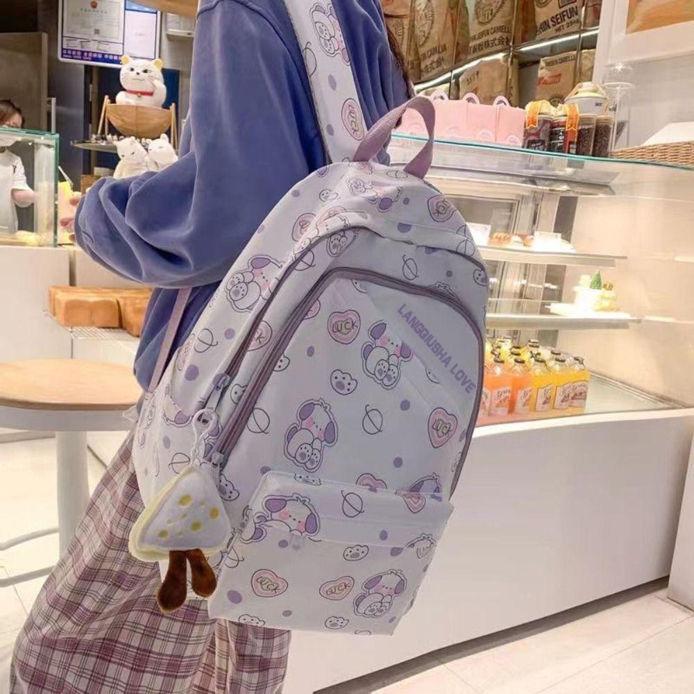 Tonfashion กระเป๋าเป้สะพายหลัง กระเป๋านักเรียน ผ้าไนล่อน ลายการ์ตูน ความจุขนาดใหญ่ สําหรับนักเรียน