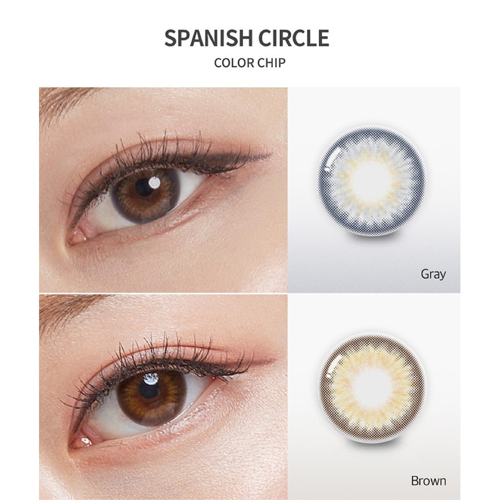 คอนแทคเลนส์(มินิ) Spanish Circle(Spanish3tone) Brown / Gray (Gaezz Secret) ⭐️ลายฮิต ขายดีมาก กรองแสงกันยูวี