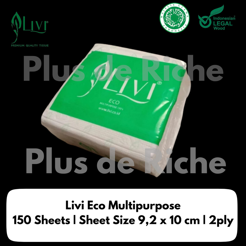 [GOJEK/GRAB] ทิชชู่อเนกประสงค์ LIVI ECO 150s 1 กล่อง (60 แพ็ค) - Livi Pop up - Livi Multipurposed