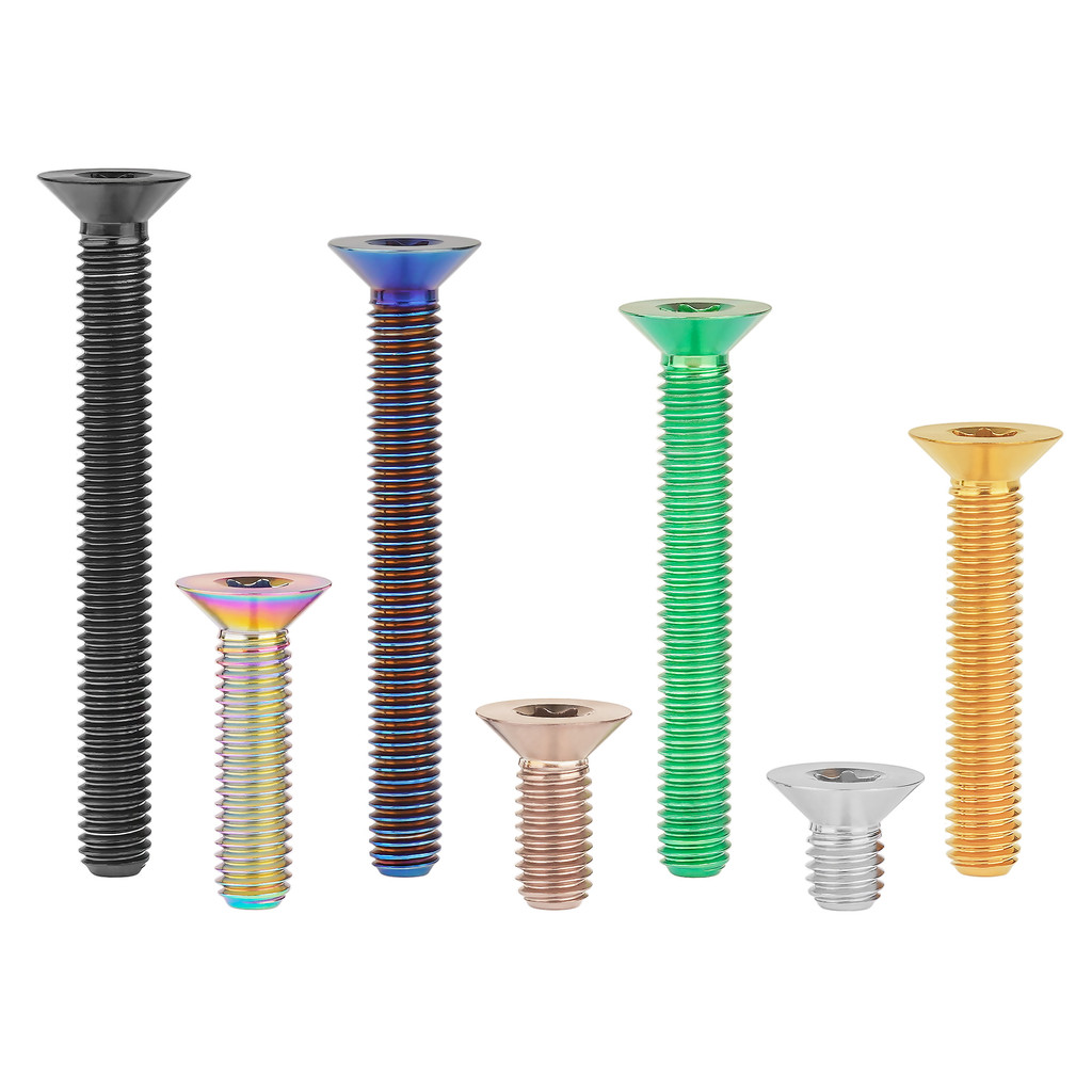 Wanyifa Titanium Bolt M5x10-40 มม.Countersunk ภายใน Torx สําหรับพวงมาลัยการใช้ถังหมวกจักรยาน Fasteners