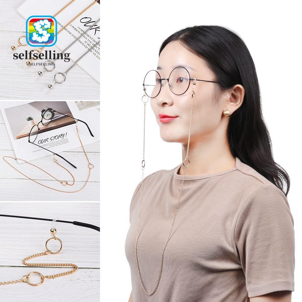 Selfs Eyedress Lanyard ผู้หญิงผู้ชายโลหะเงินทองสายผู้ถือสายไฟ