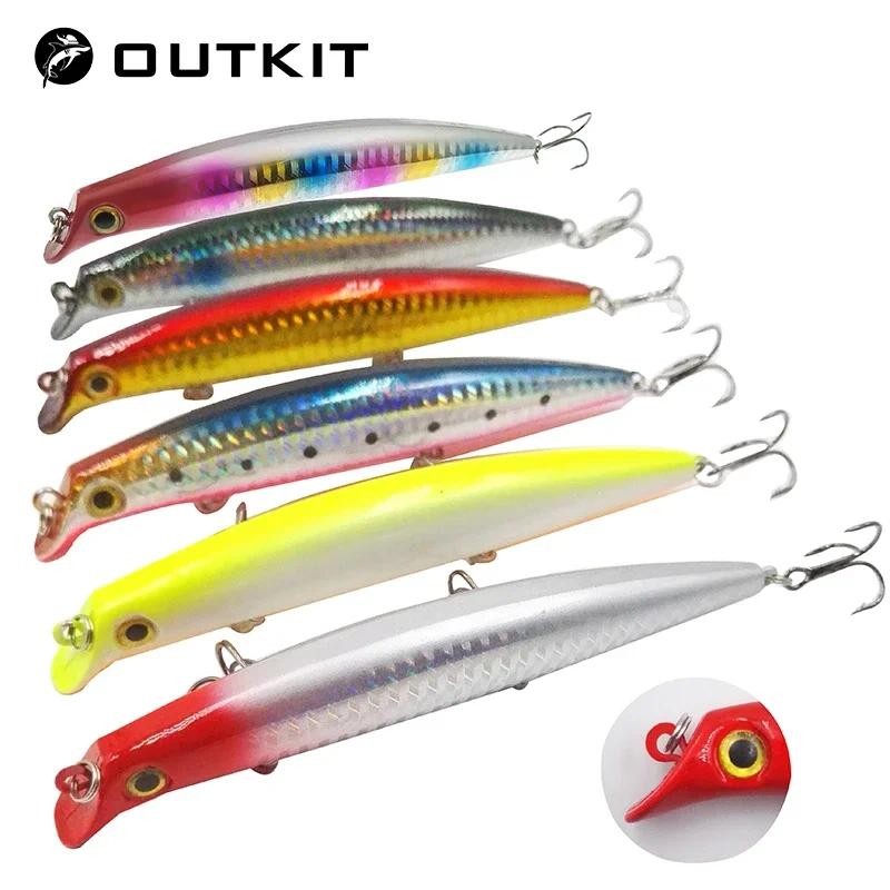 Outkit เหยื่อตกปลา 1PC เลเซอร์ Minnow 16g 12 ซม.Wobbling Minnow เหยื่อลอย Hard เหยื่อตกปลา Wobblers Crankbait Artifici