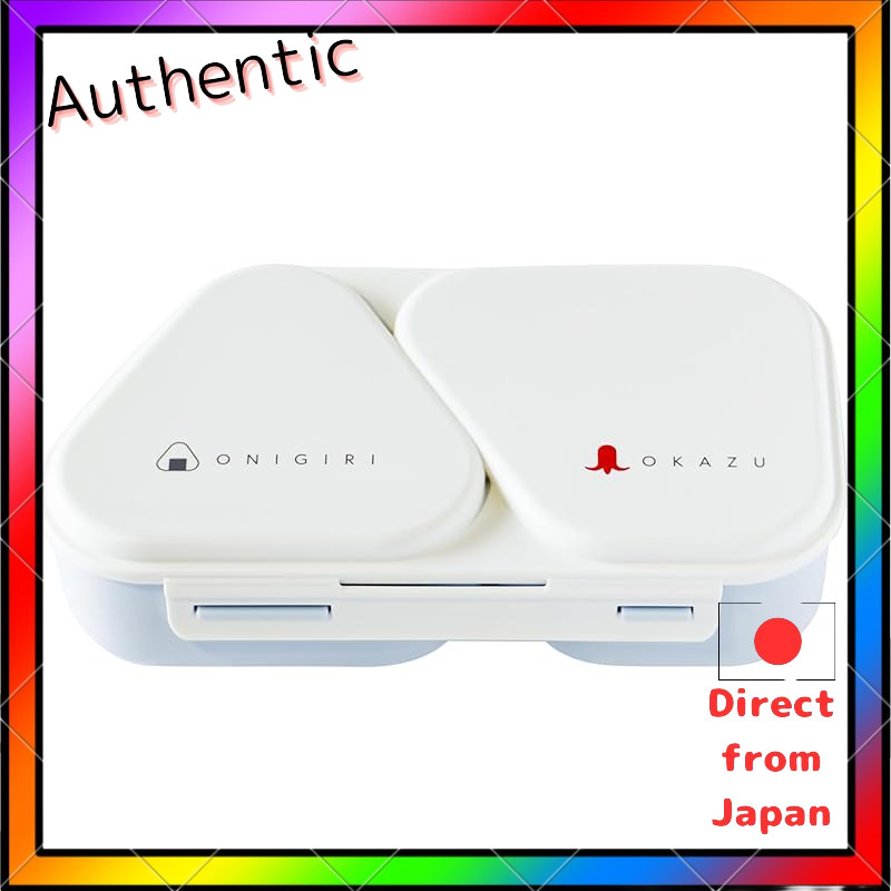 Osk Rice Ball Lunch Case Bento Box 465ml สีฟ้าพาสเทลพร้อมปั้น, ต้านเชื้อแบคทีเรีย, ล็อคได้, ตู้เซฟไม