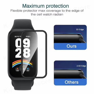 ฟิล์มกระจกนิรภัย + สายซิลิโคน for Smartwatch Mi Band 9 Active /Redmi Band 3 สายยางรัดข้อมืออุปกรณ์ป้องกันหน้าจอ