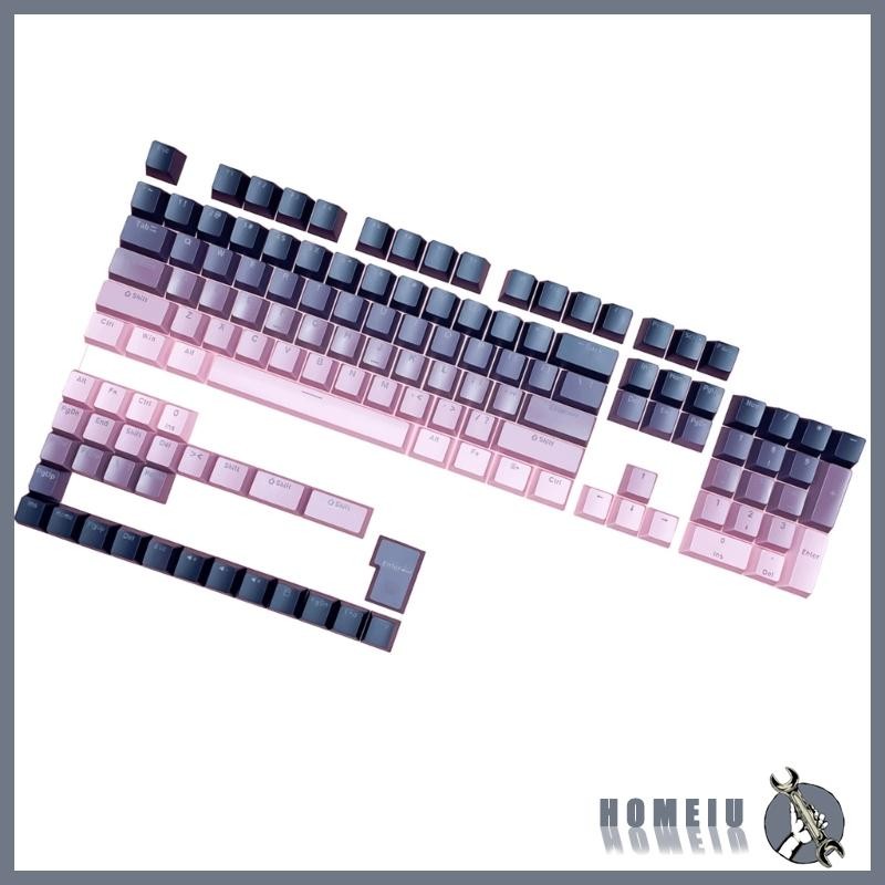 Homeiu Minimalist Phantoms Keyboards Keycap Set Front Printing Gradients Keycap for Office