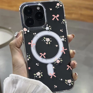 🦋GOOD🦋แม่เหล็ก เคสใสกันกระแทก เคสสําหรับไอโฟน 16 เคสชาร์ได้ สำหรับ IPhone 11 Pro MAX 13 15 7Plus 14 12 8/7 Plus xsmax