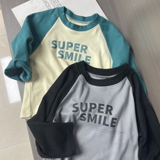 [ML] พร้อมส่ง เสื้อกันหนาว แขนยาว ลายการ์ตูน สไตล์เกาหลี เหมาะกับฤดูใบไม้ผลิ ฤดูใบไม้ร่วง สําหรับเด็กผู้ชาย 80-150 ซม.