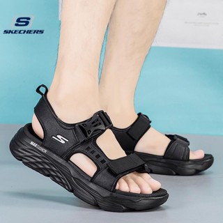 Skechers_ MAX CUSHION รองเท้าแตะลําลอง ผ้าตาข่าย ยืดหยุ่นสูง ระบายอากาศ เหมาะกับการเล่นโยคะ สําหรับผู้ชาย