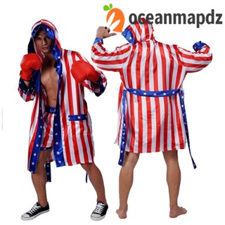 Oceanmapdz เสื้อคลุมชกมวย ผู้ชาย คาดเอว MMA มวย จับคู่ แขนยาว เท่ มวยไทย มีฮู้ด เครื่องแบบ