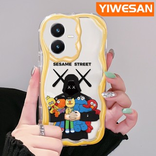 เคสโทรศัพท์มือถือแบบนิ่ม ใส กันกระแทก ลายการ์ตูน Sesame Street สําหรับ VIVO Y22 Y22s