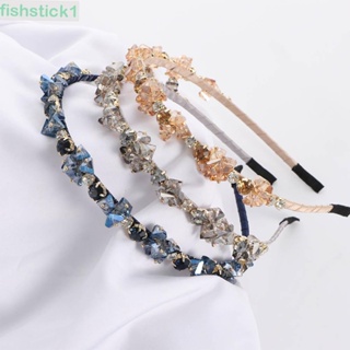 Fishstick1 ที่คาดศีรษะประดับคริสตัล Rhinestone หรูหราสําหรับผู้หญิง