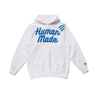 เสื้อกันหนาว มีฮู้ด พิมพ์ลายโลโก้ตัวอักษร HUMAN MADE สไตล์ญี่ปุ่น สําหรับผู้ชาย และผู้หญิง