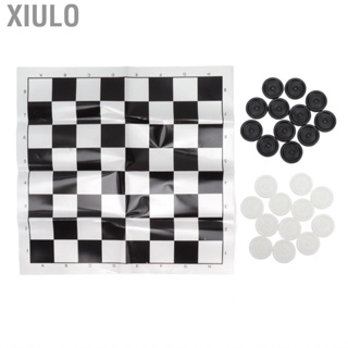 Xiulo Checkers Pieces Set Portable Transparent Box Interactive Board Game
