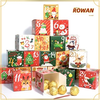 Rowans กล่องเก็บขนม ปฏิทิน 24 วัน 24 ชิ้น DIY 1-24 ชิ้น