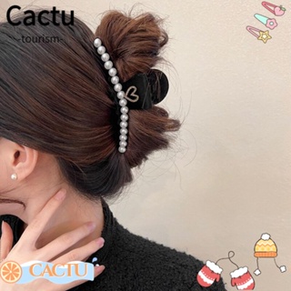 Cactu กิ๊บติดผม รูปหัวใจ ประดับพลอยเทียม สําหรับผู้หญิง 2 ชิ้น